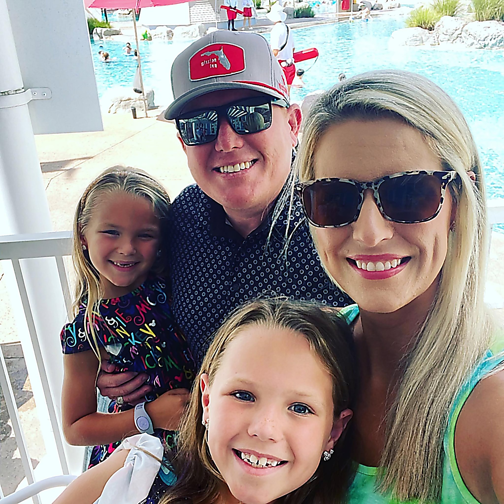 BJ Ruis with his wife and daughters